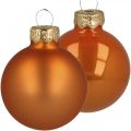 Floristik24 Vánoční koule skleněné oranžové koule matné/lesklé Ø4cm 60ks