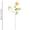 Umělý květ Gloriosa oranžová s dlouhými stonky do vázy 80 cm 3 ks | Floristik24.cz