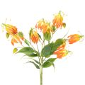 Umělý květ Gloriosa oranžová s
