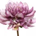 Floristik24 Umělá květina Jiřina Fialová hedvábná květina a poupě V57cm