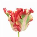 Floristik24 Umělá květina, papoušek tulipán červený žlutý, jarní květina 69cm