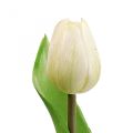 Floristik24 Umělý tulipán bílý Real Touch jarní květina V21cm