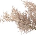 Dekorace umělé květiny, korálová větvička, ozdobné větvičky bílá hnědá 40cm 4ks