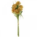 Floristik24 Umělé květiny žlutá allium dekorace okrasná cibule 34cm 3ks v svazku
