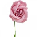 Floristik24 Umělé růže růžový vosk růže deco roses vosk Ø6cm 18ks