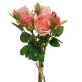 Floristik24 Kytice z umělých růží růžová 40cm