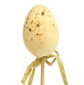 Floristik24 Plastová křepelčí vajíčka na dřevěné tyčce 4cm 24ks