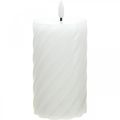 Floristik24 LED svíčka s časovačem bílá teplý bílý pravý vosk Ø7,5cm H15cm