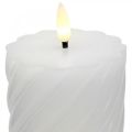 Floristik24 LED svíčka s časovačem bílá teplý bílý pravý vosk Ø7,5cm H15cm