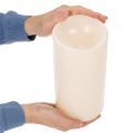 Velká LED svíčka na baterie s časovačem, teplá bílá, venkovní, 25 cm | Floristik24.cz