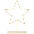 Floristik24 Hvězda s 50 LED diodami, kovová stolní dekorace, na baterie, pro vnitřní použití, 33 cm