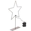 Floristik24 LED hvězda s přihrádkou na baterie na stojanu na parapet a stůl 46 cm