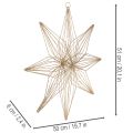 LED dekorativní hvězda z drátu k zavěšení, pro vnitřní použití, na baterie, 51 cm | Floristik24.cz