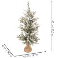 Umělý vánoční stromeček se sněhem v jutovém sáčku, 40 LED diod, pro vnitřní použití, 85 cm | Floristik24.cz