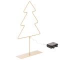 Floristik24 Silueta vánočního stromku s 60 teplými bílými LED diodami pro dekoraci stolu v interiéru, 37 cm