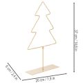 Silueta vánočního stromku s 60 teplými bílými LED diodami pro dekoraci stolu v interiéru, 37 cm | Floristik24.cz