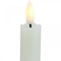 Floristik24 LED svíčka voskové svíčky krémové na baterii Ø2cm 24cm 2ks