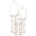 Floristik24 Zahradní lucerna, kovová větrná lampa Ø8,5 cm V23/18,5/14,5 cm, sada 3 kusů