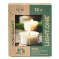 Floristik24 Light.one papírové čajové svíčky Přírodní veganské balení bez plastů po 12 kusech