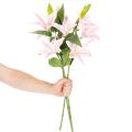 Umělý květ lilie, stonek, dekorace, 68 cm, 3 kusy | Floristik24.cz
