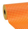 Floristik24 Manžetový papír 37,5cm světle oranžový šek 100m