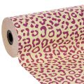 Floristik24 Manžetový papír, leopardí vzor, fialový, 25cm, 100m