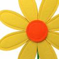 Floristik24 Plstěná květina žlutá, oranžová, zelená Ø25,5cm x V68cm dekorace do výlohy