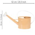 Kovová dekorativní konev na zalévání, vintage vzhled, světle hnědá, 52,5 cm - květináč na dekoraci stolu a letní dekoraci | Floristik24.cz