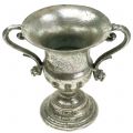 Floristik24 Kovový pohár, starožitný vzhled, stříbrná Ø12,5cm H16,5cm