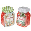 Floristik24 Kovová forma na sušenky s vánočním motivem v designu dózy na sušenky, 15 cm, 2 kusy