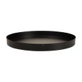Kovový podnos kulatý podnos na svíčku černý Ø20cm V2,5cm 2ks | Floristik24.cz