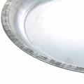 Floristik24 Dekorační talíř kov stříbrný lesklý Ø36cm V3cm