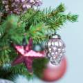 Floristik24 Mini vánoční ozdoby na stromeček mix 4,5cm stříbrná, růžová 10ks