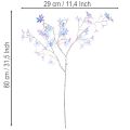 Umělá kvetoucí větev s duhovými květy, 80 cm | Floristik24.cz