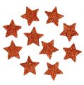Floristik24 Mini třpytky hvězda oranžová 2,5cm 48ks