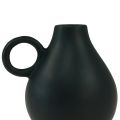 Floristik24 Mini keramická váza černá rukojeť keramická dekorace V8,5cm