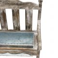 Floristik24 Dřevěná lavice na sázení, přírodní, zinek H40cm, sada 2 ks
