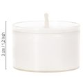 Noční svíčky Tealights White v plastovém tácku 8 hodin 50 kusů | Floristik24.cz