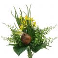 Floristik24 Umělá kytice narcisů s větvičkami a cibulkami 38cm