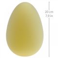Floristik24 Dekorace velikonočních vajíček vajíčko světle žluté plastové vločkované 20cm
