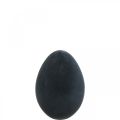 Floristik24 Dekorace velikonočních vajíček vaječná černá plastová vločkovaná 20cm