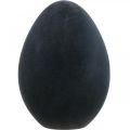 Floristik24 Velikonoční vajíčko plastové černé vajíčko Velikonoční dekorace semišovaná 40cm