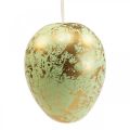 Floristik24 Velikonoční vajíčko na zavěšení dekorace vajíčka růžové, zelené, zlaté 12cm 4ks