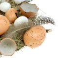 Floristik24 Velikonoční věnec s vejci Ø24cm přírodní, bílý