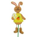 Floristik24 Velikonoční špunt králík s vejcem 12cm L29cm 15ks