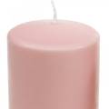 Floristik24 Stojanová svíčka PURE 130/70 Růžová dekorativní svíčka trvale udržitelný přírodní vosk
