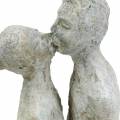 Floristik24 Dekorativní figurka líbající pár kámen litá šedá 10 × 8 cm V28 cm