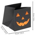 Papírový sáček s dýňovým obličejem, halloweenská dekorace 10 cm, 6 ks | Floristik24.cz