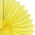 Floristik24 Párty dekorace voštinová papírová květina žlutá Ø20cm 3ks