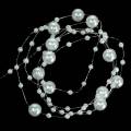 Floristik24 Perlový náhrdelník bílý Ø3 - 8mm L3m